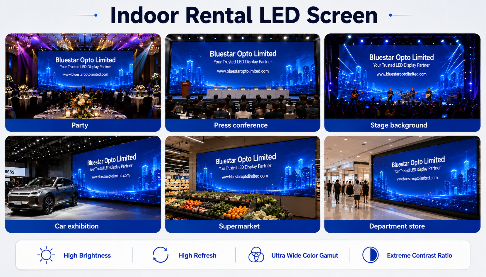 Outdoor advertising LED screen applications