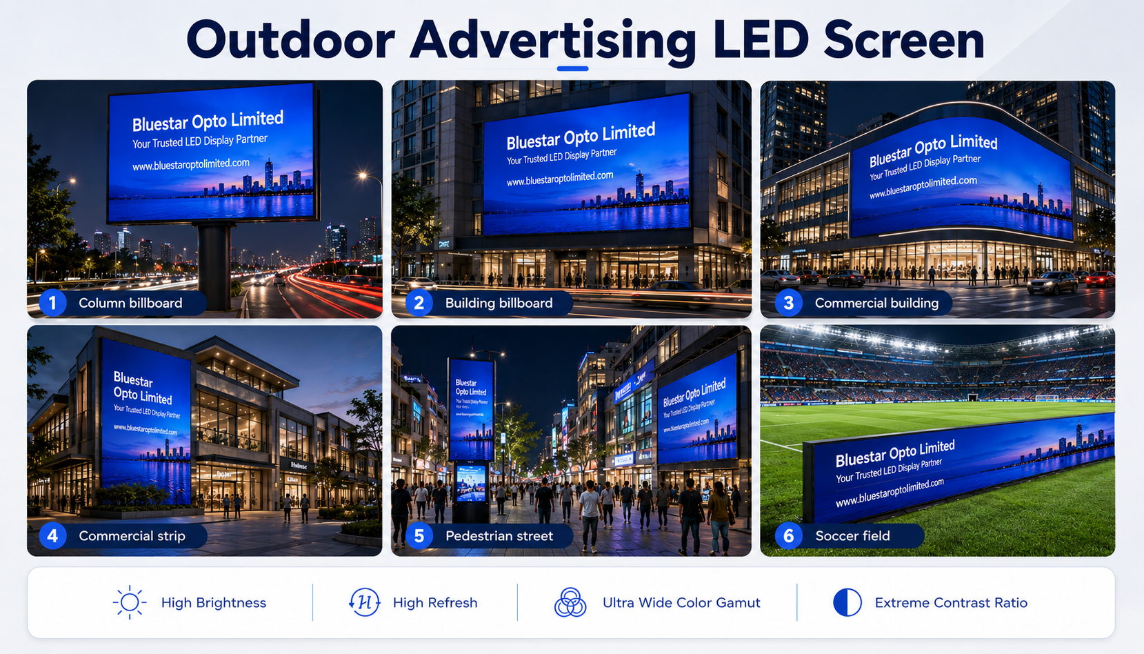 Outdoor rental LED screen applications