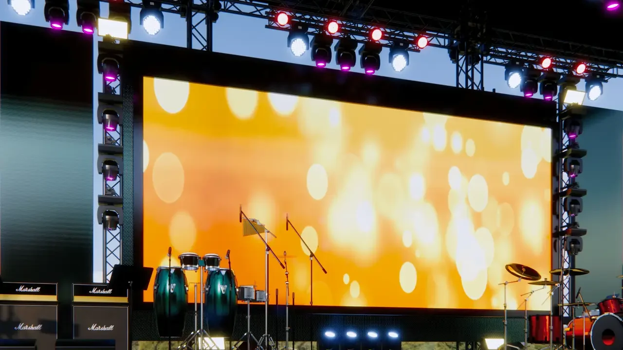 Rental LED screen stage project reference
