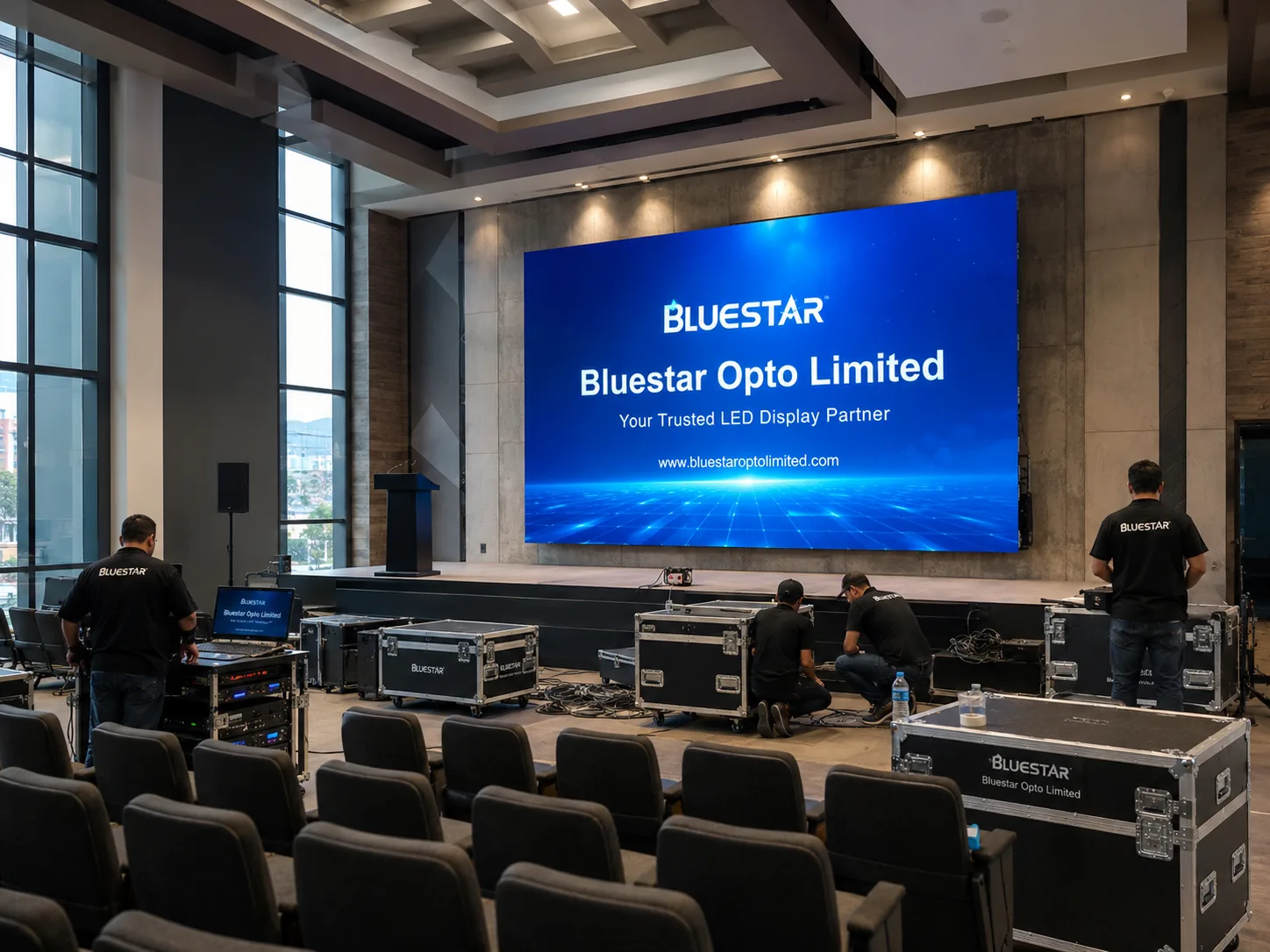 Corporate showroom LED screen case