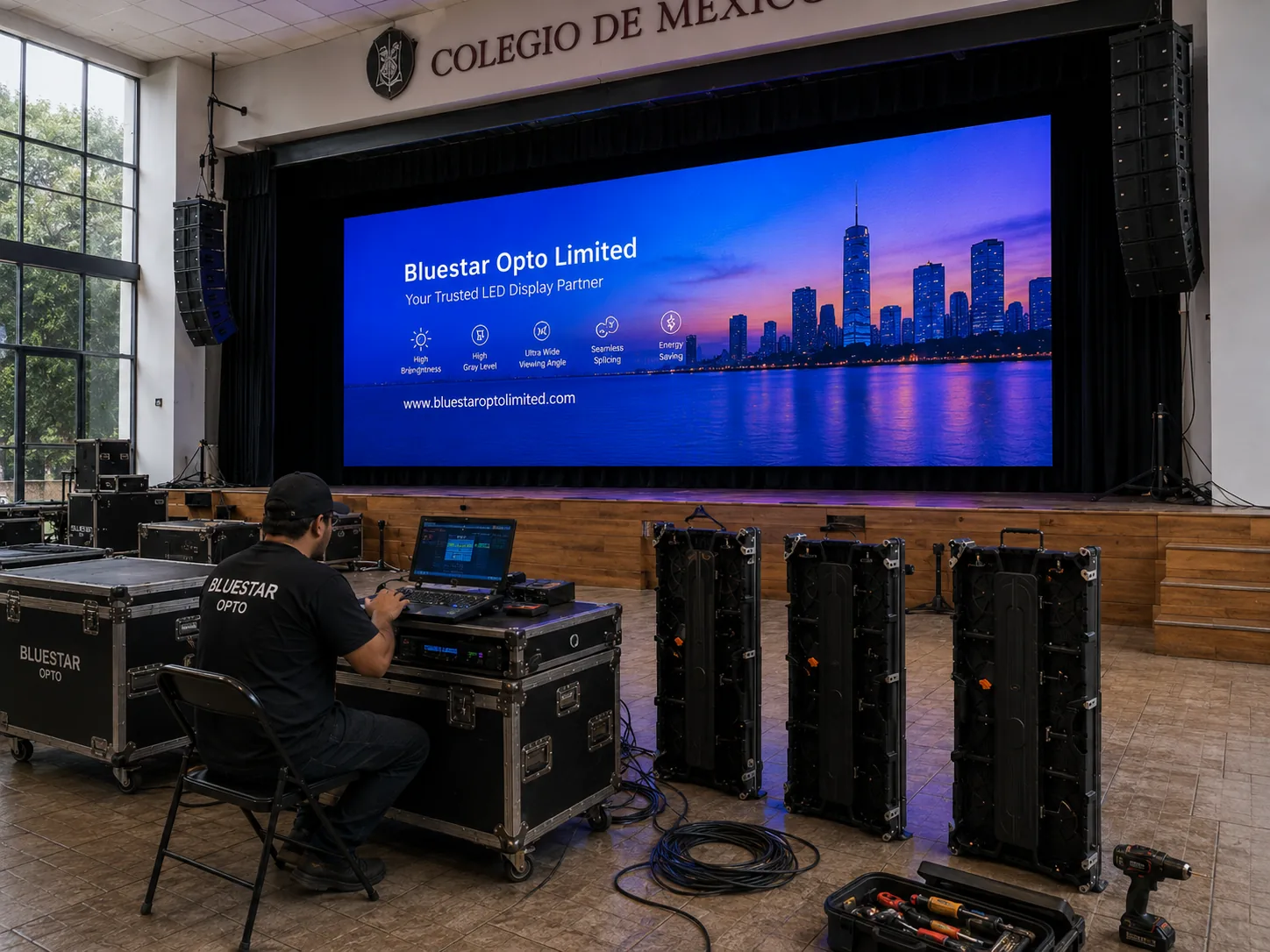 Indoor hall LED screen installation case thumbnail 4