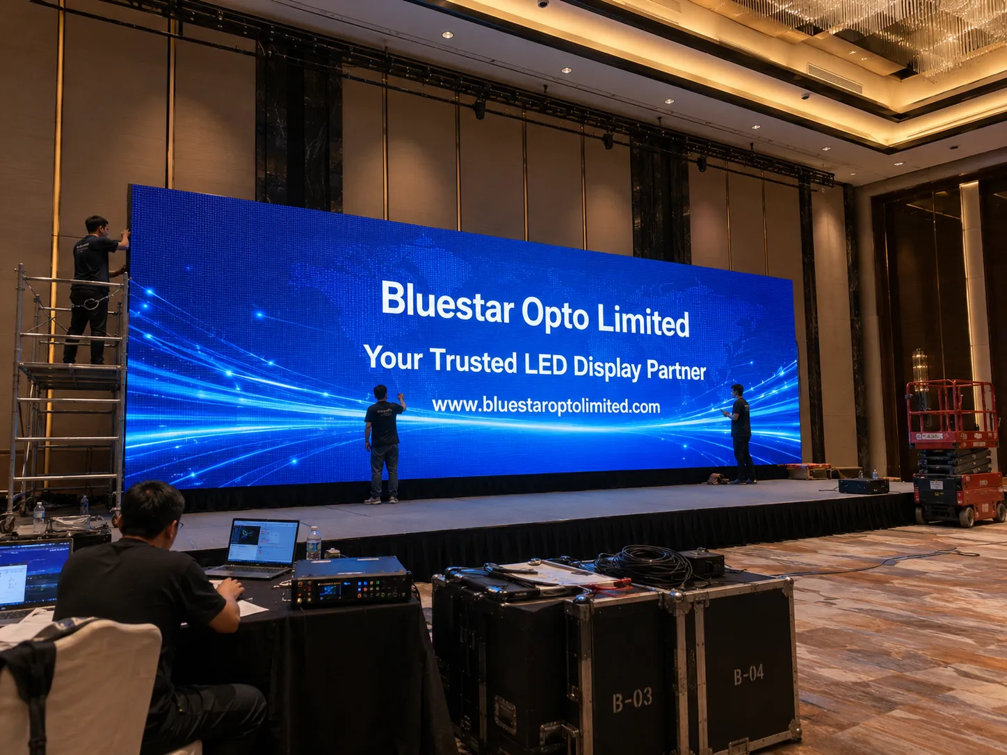 Event venue LED screen calibration case