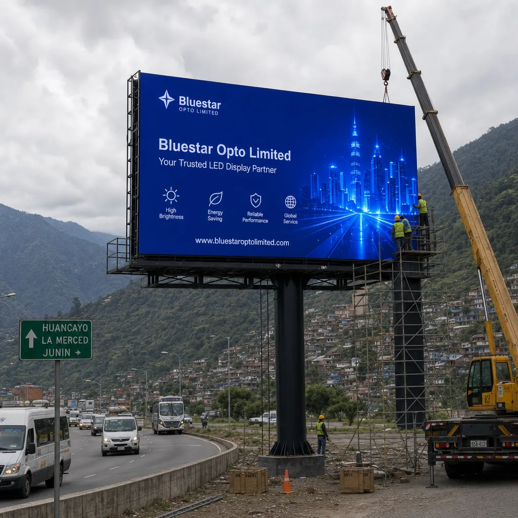 Outdoor billboard structure installation case