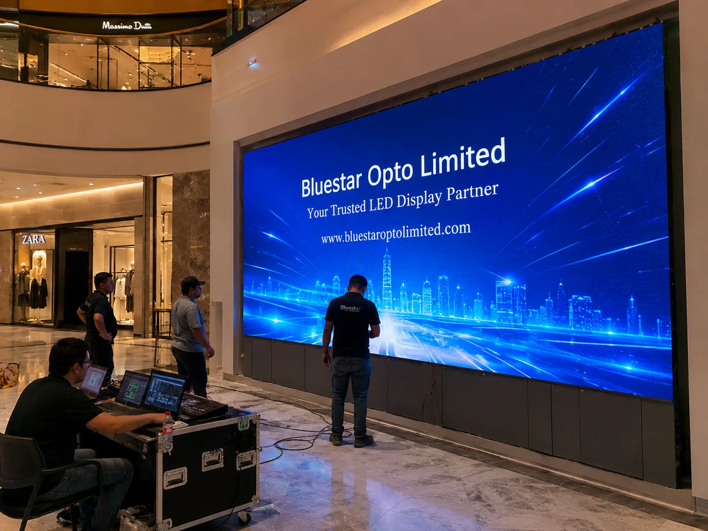 Shopping mall atrium LED display case thumbnail 3