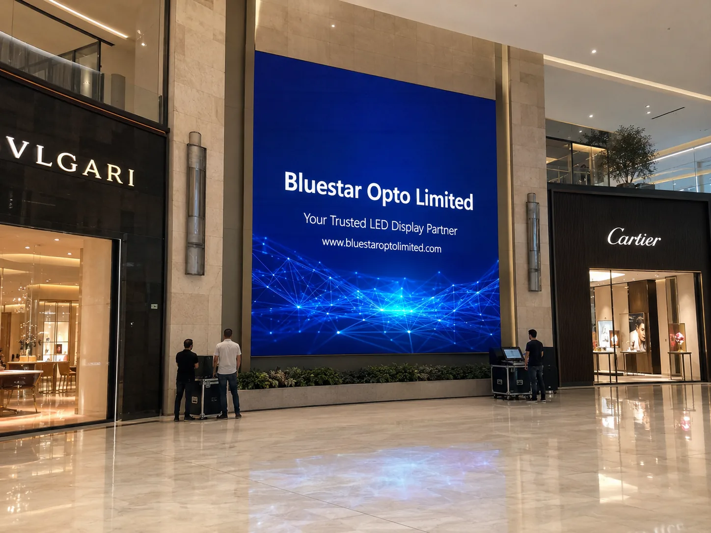 Shopping mall atrium LED display case thumbnail 5