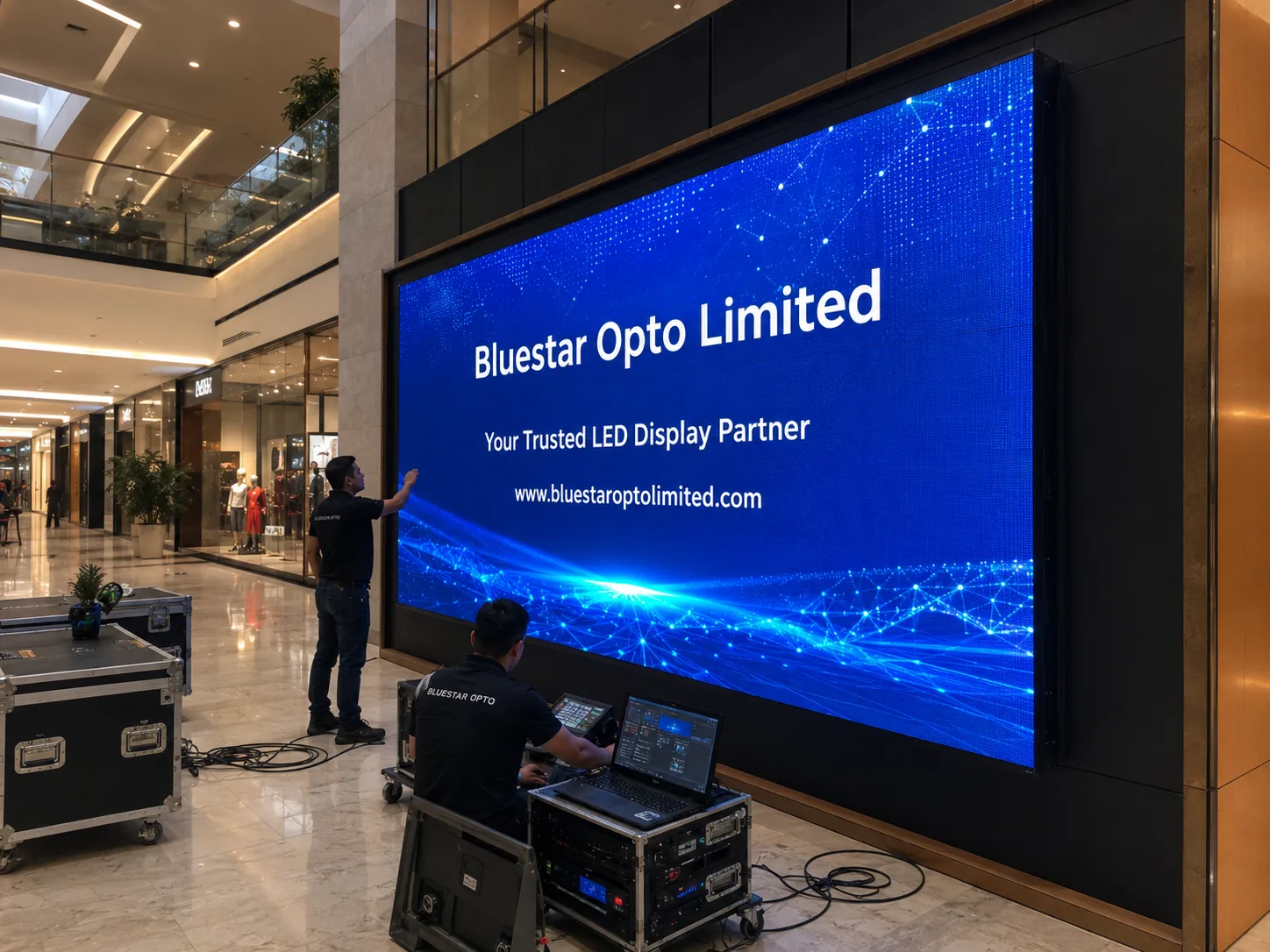 Shopping mall central hall LED screen case thumbnail 3
