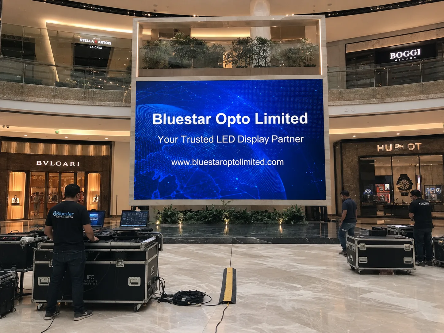 Retail plaza LED video wall case