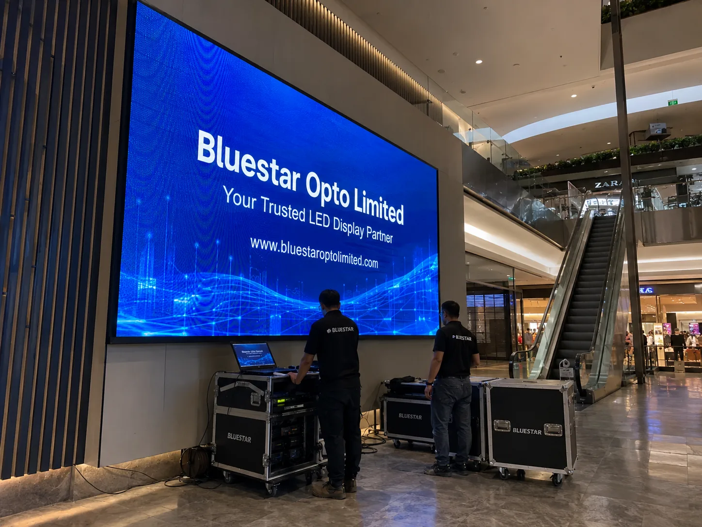 Retail plaza LED video wall case thumbnail 2