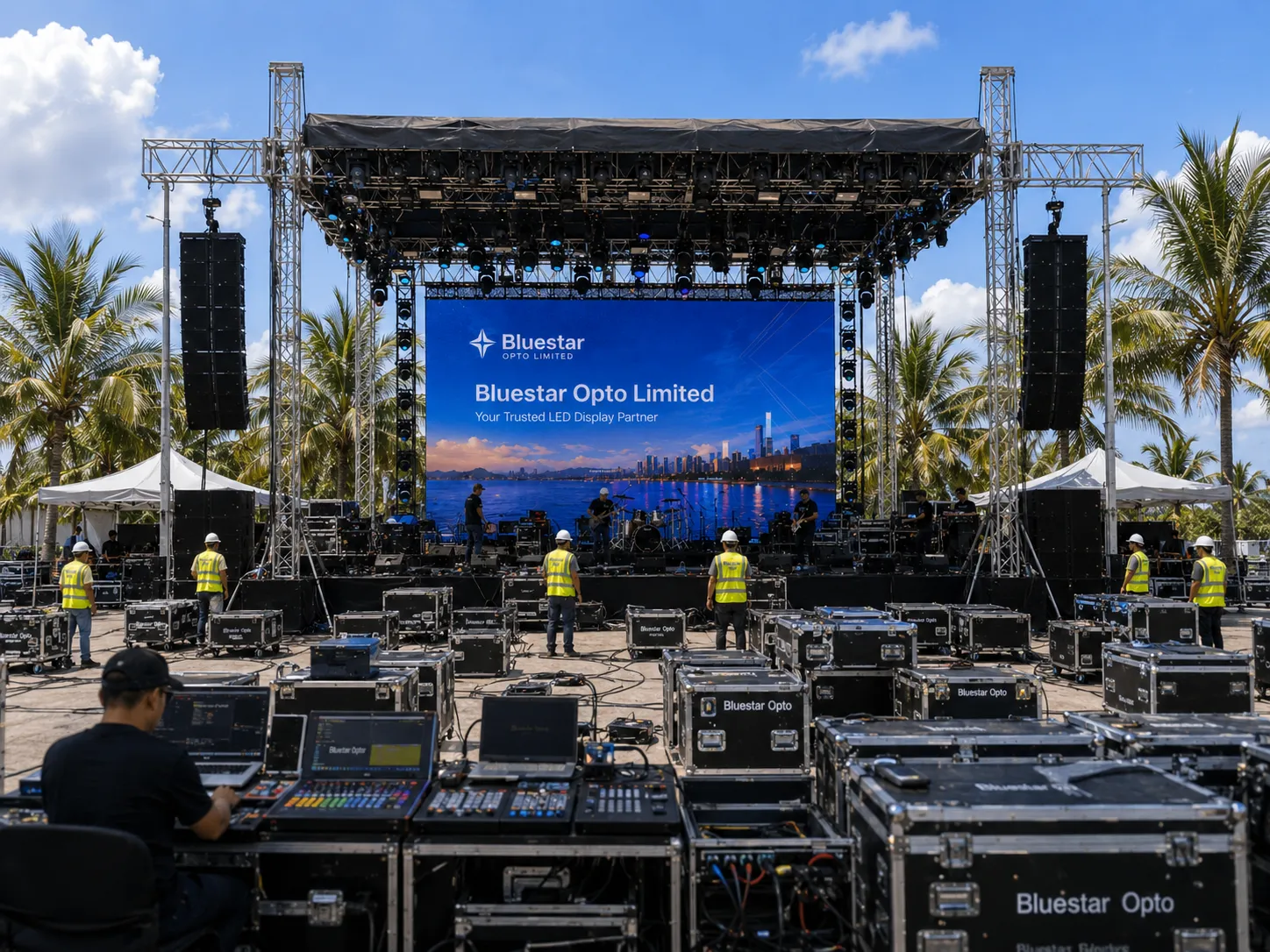 Outdoor festival stage LED screen case thumbnail 4
