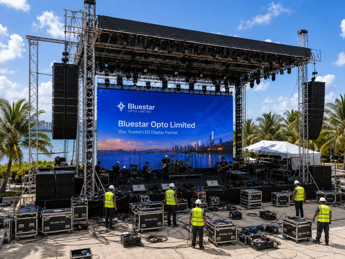 Outdoor festival stage LED screen case thumbnail 5
