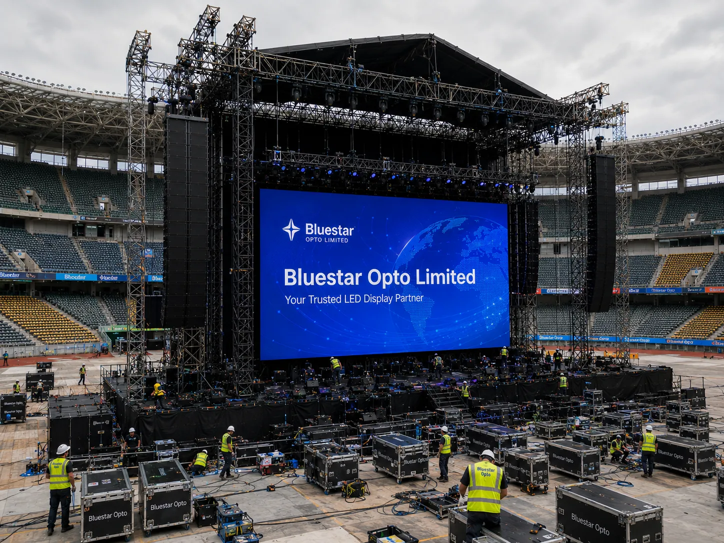 Large stage background LED display case thumbnail 5