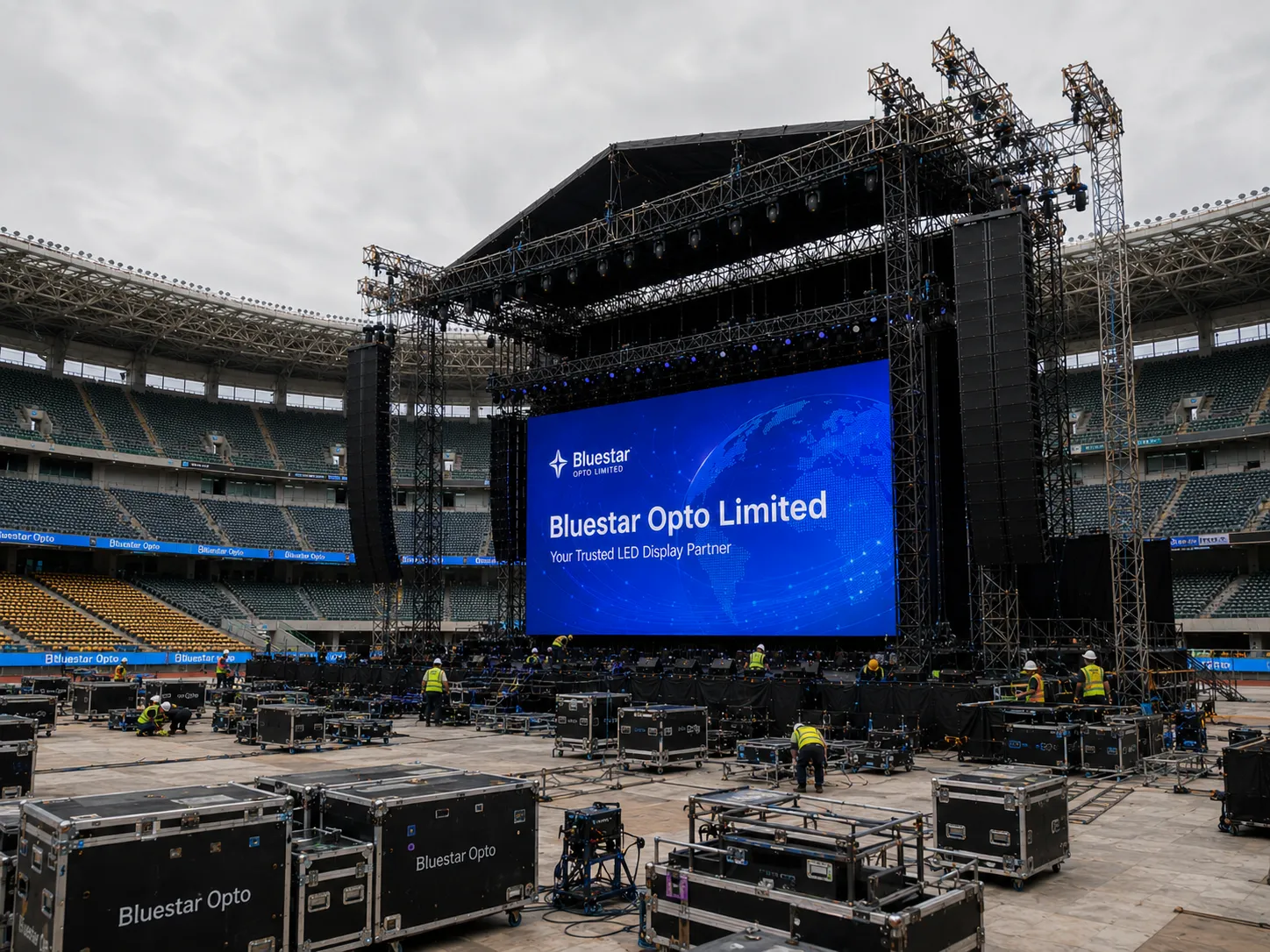 Concert stage rental LED screen case